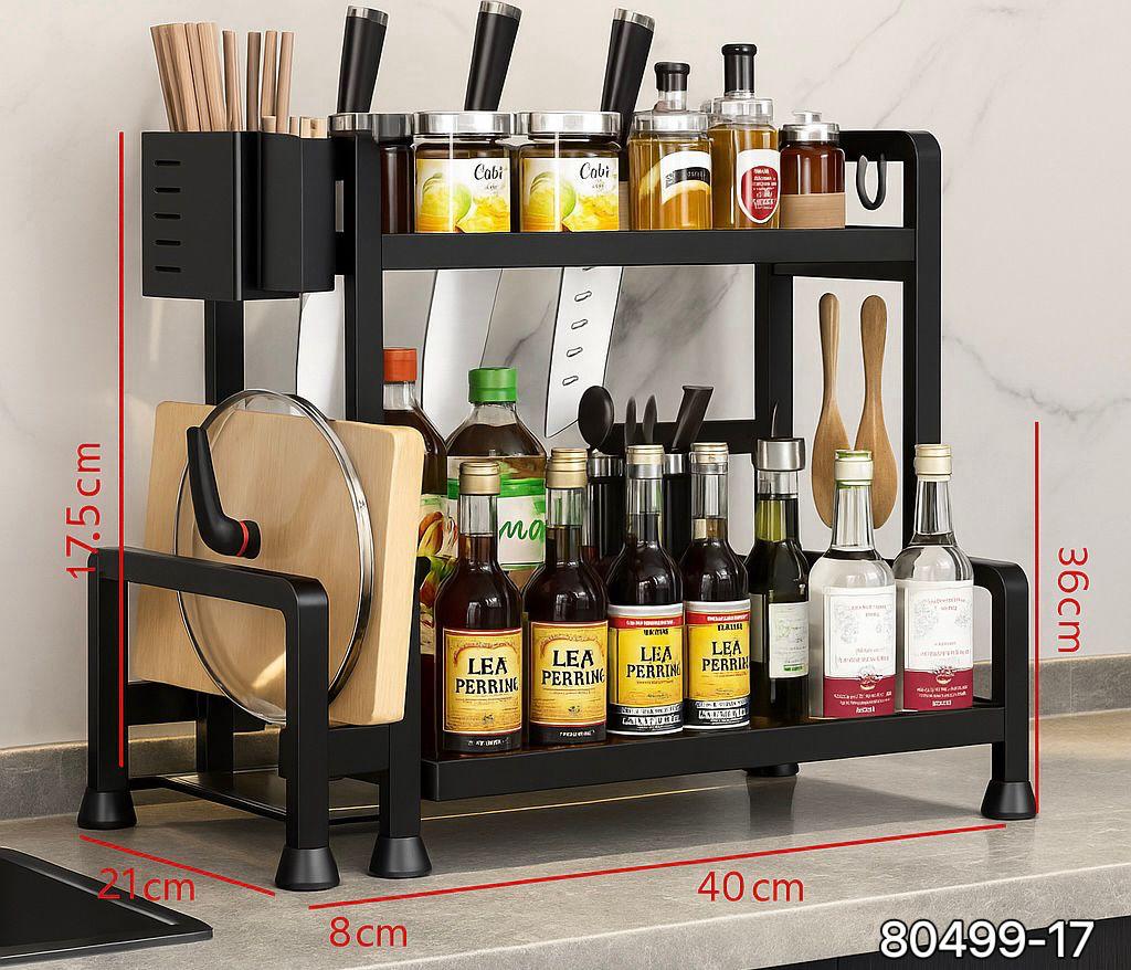 Estante Organizador de cocina Multifuncional de 2 Niveles- 40cm