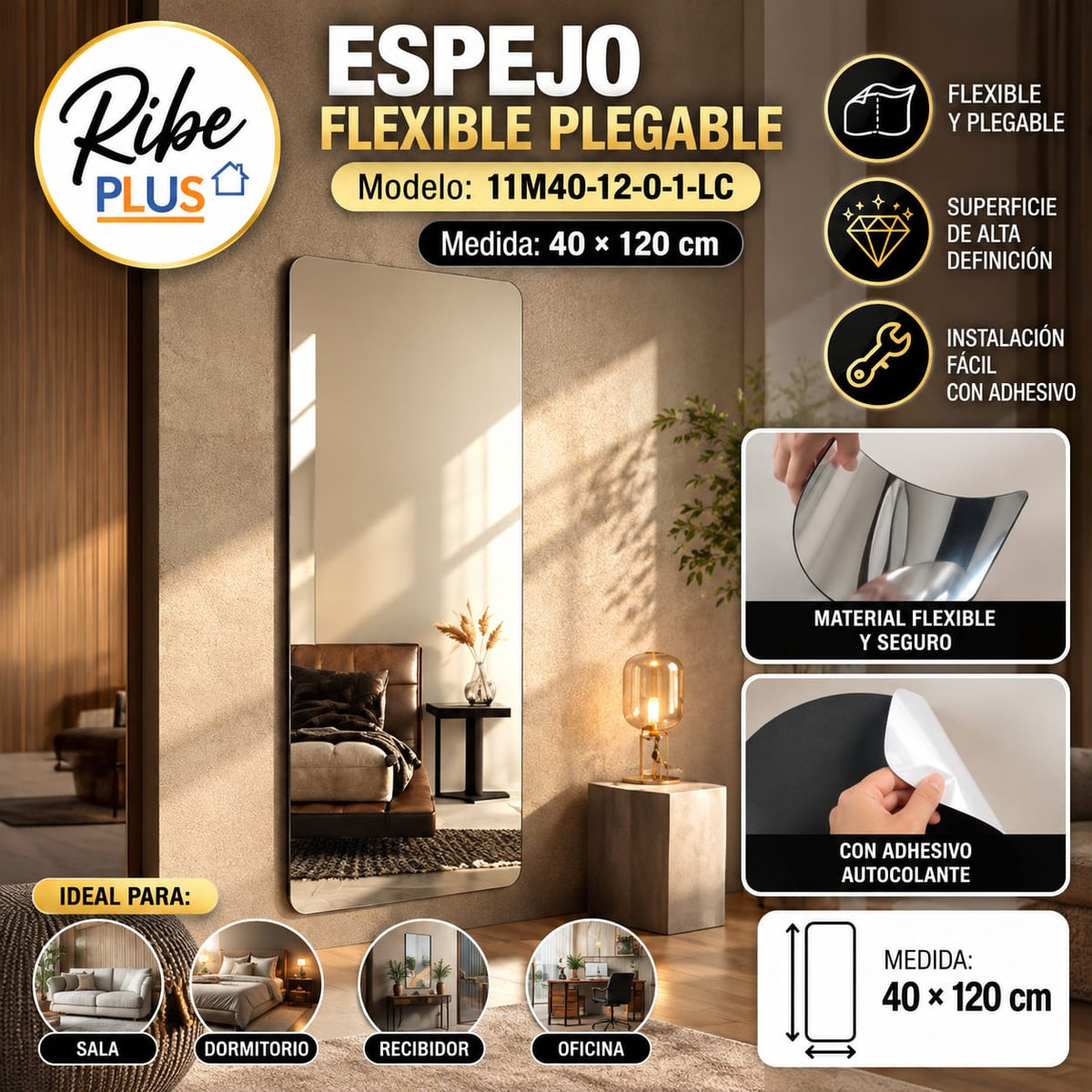 Espejo flexible 40x120