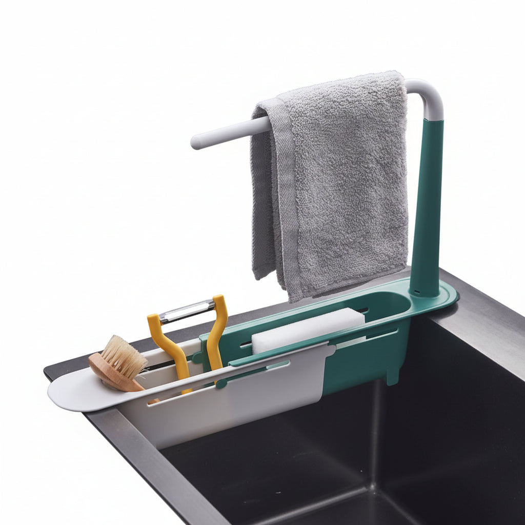 Rack organizador de cocina extensible