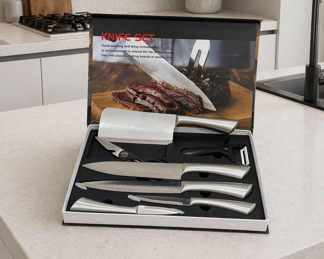 SET DE CUCHILLOS ASADOR 7PCS