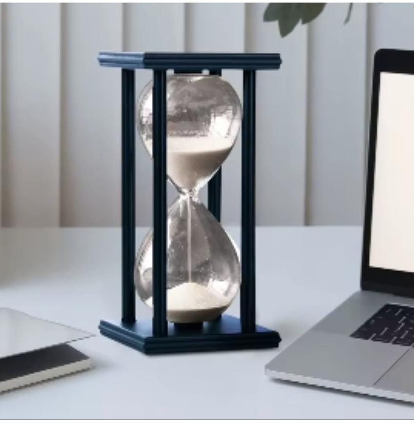 RELOJ DE ARENA -NEGRO 30 MIN