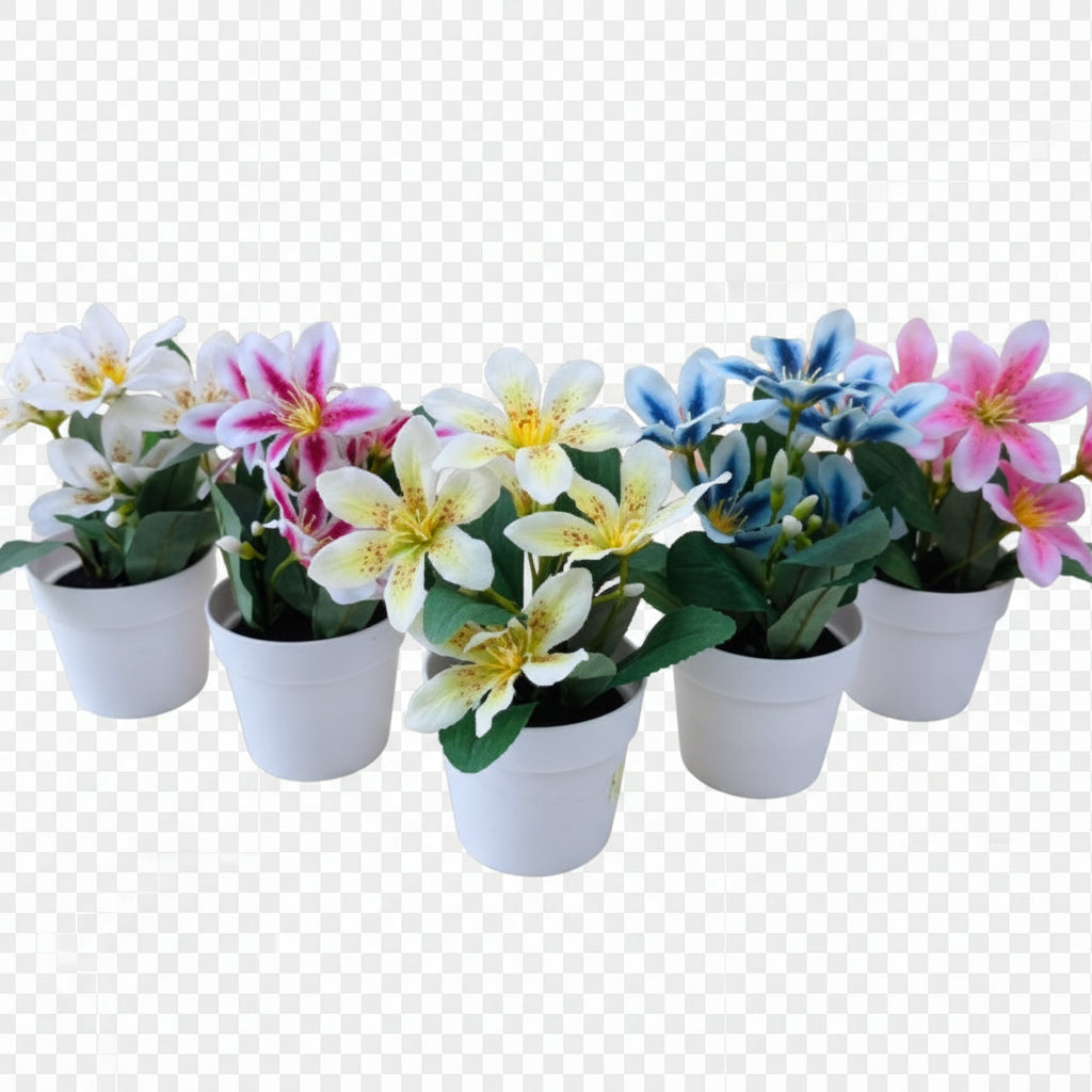 FLOR C/ MASETA 18CM WZBH-DD