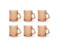 SET DE TAZAS DORADAS VIDRIO