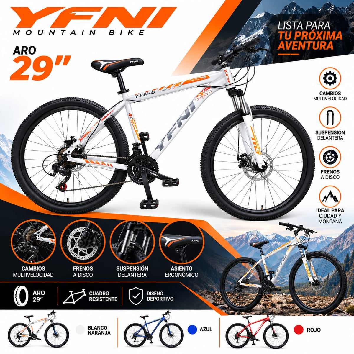 BICICLETA YFNI ACERO ARO 29"