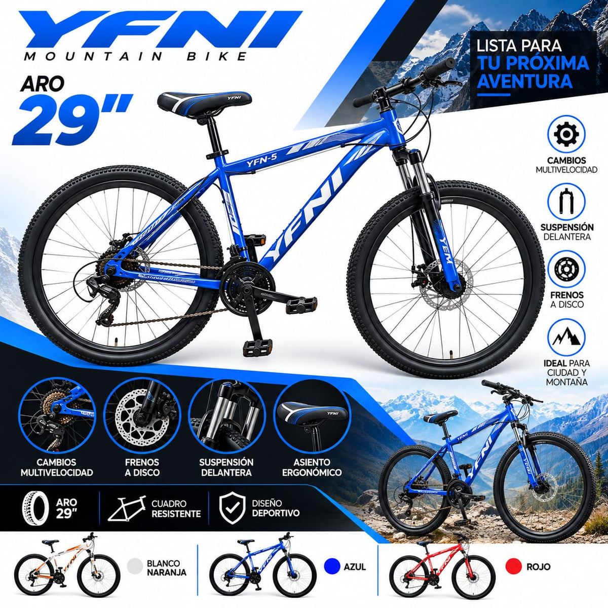 BICICLETA YFNI ACERO ARO 29"