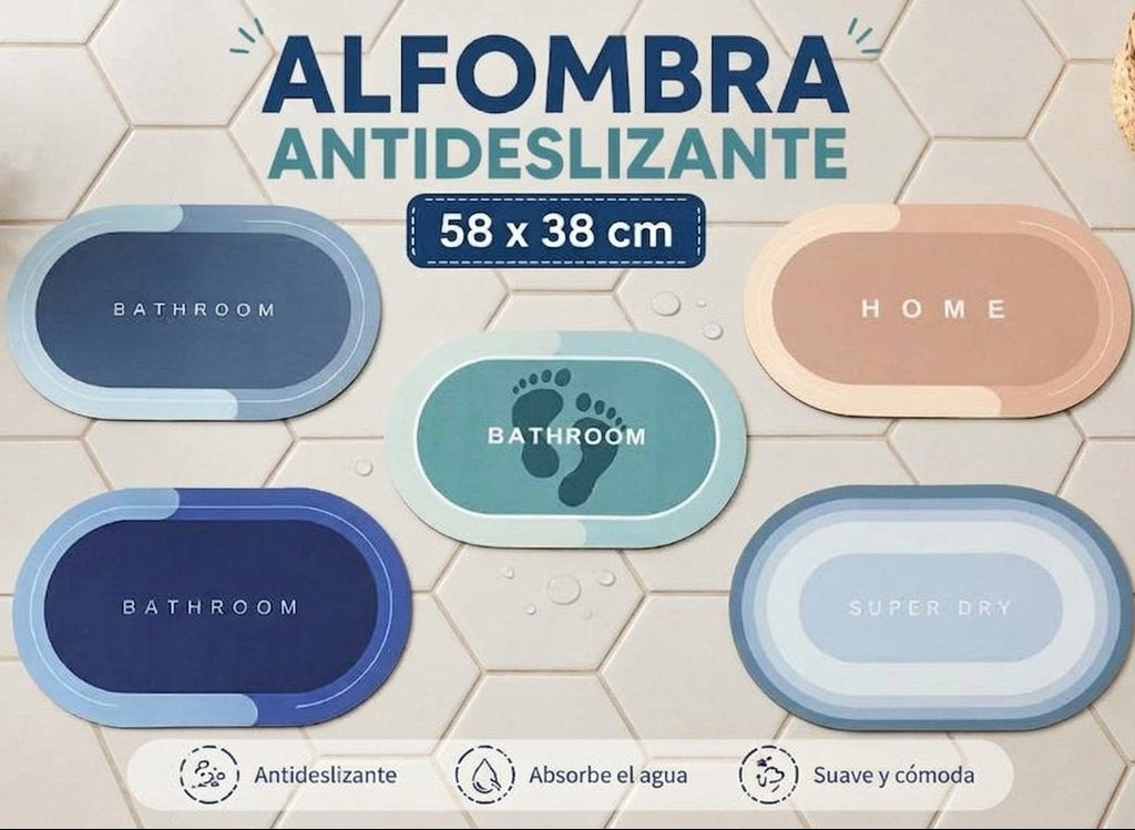ALFOMBRA ANTIDESLIZANTE CHICO HOME 58X38
